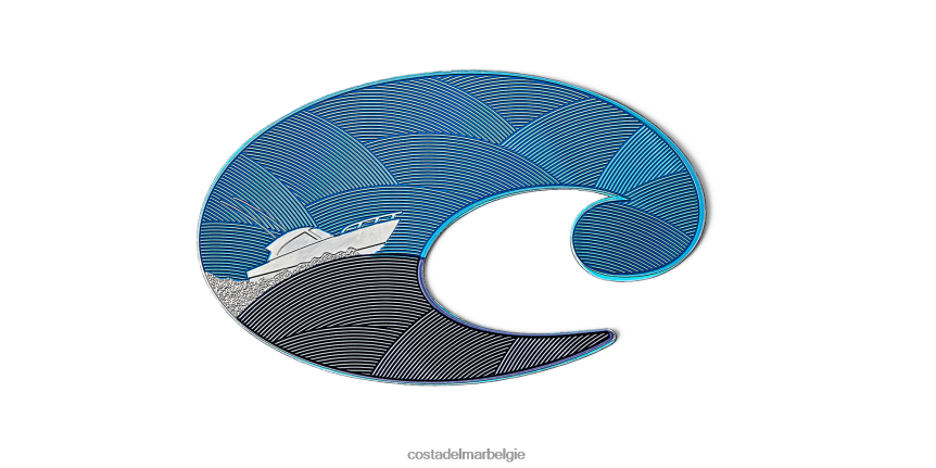 accessoire zijn Costa Del Mar unisex premium scheepssticker blauw 8VFDF825