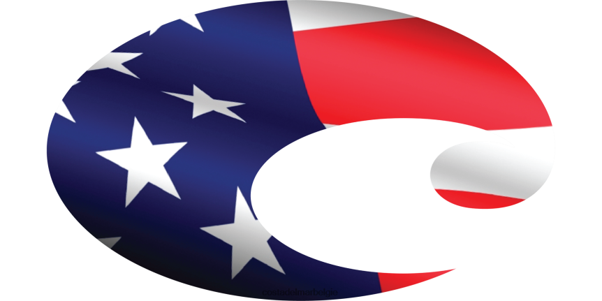 accessoire zijn Costa Del Mar unisex vlag sticker blauw 8VFDF819