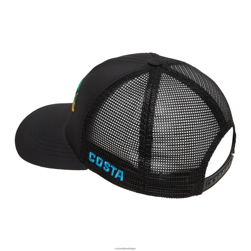 accessoire zijn Costa Del Mar unisex Dorado gestikte trucker zwart 8VFDF682