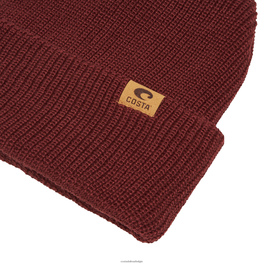 accessoire zijn Costa Del Mar unisex Muts met manchetten lavarood 8VFDF740