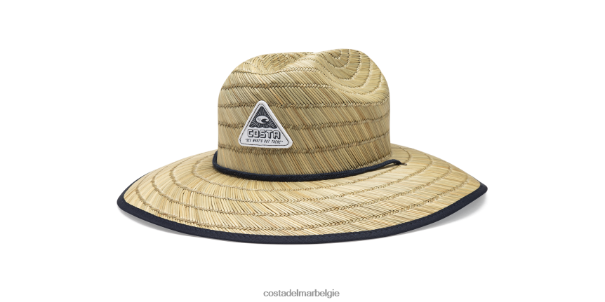 accessoire zijn Costa Del Mar unisex badmeester strohoed zwelt print natuurlijk 8VFDF742