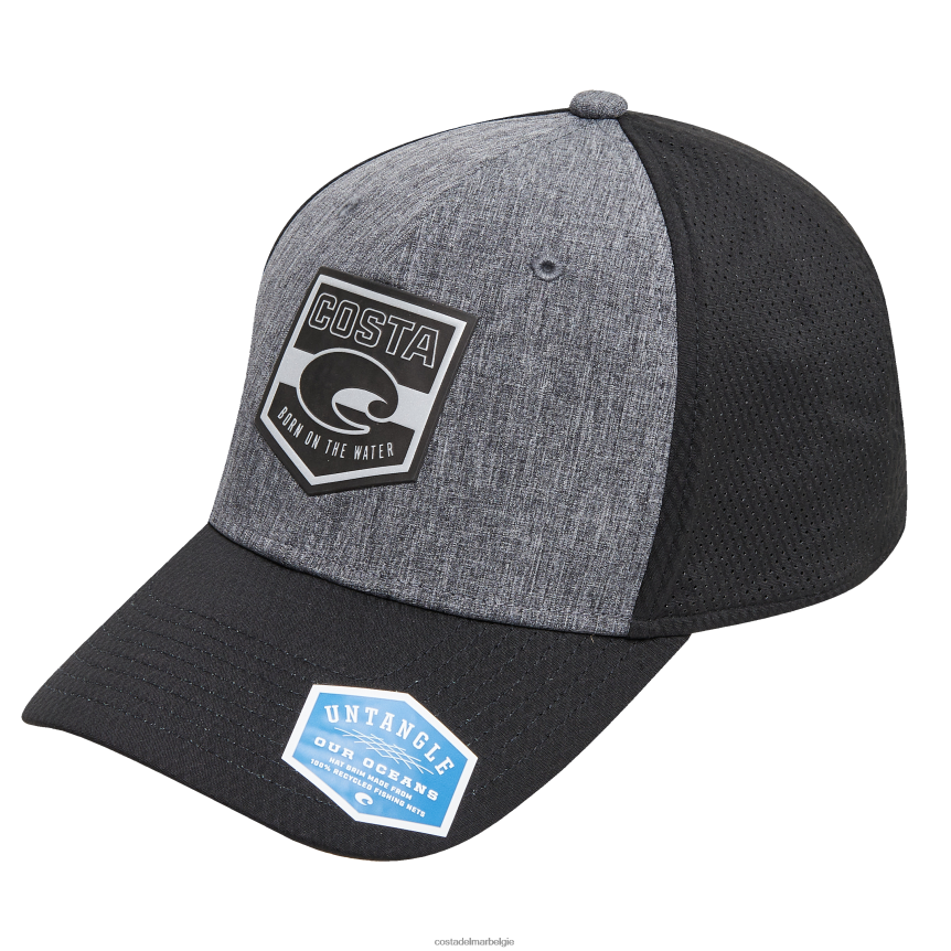 accessoire zijn Costa Del Mar unisex geboren op het water XL prestatiehoed grijs 8VFDF700