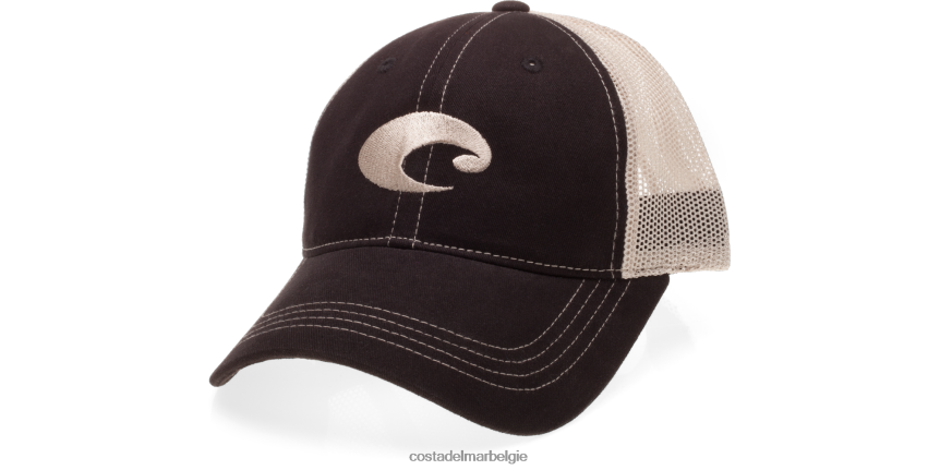 accessoire zijn Costa Del Mar unisex mesh hoed Black Out 8VFDF669