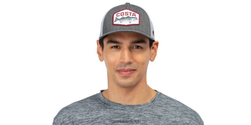 accessoire zijn Costa Del Mar unisex topo gestreepte bastrucker grijs 8VFDF712