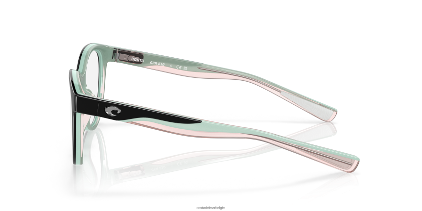 bril zijn Costa Del Mar unisex oceaanrug 510 zwart zeeschuimblush kristal 8VFDF350