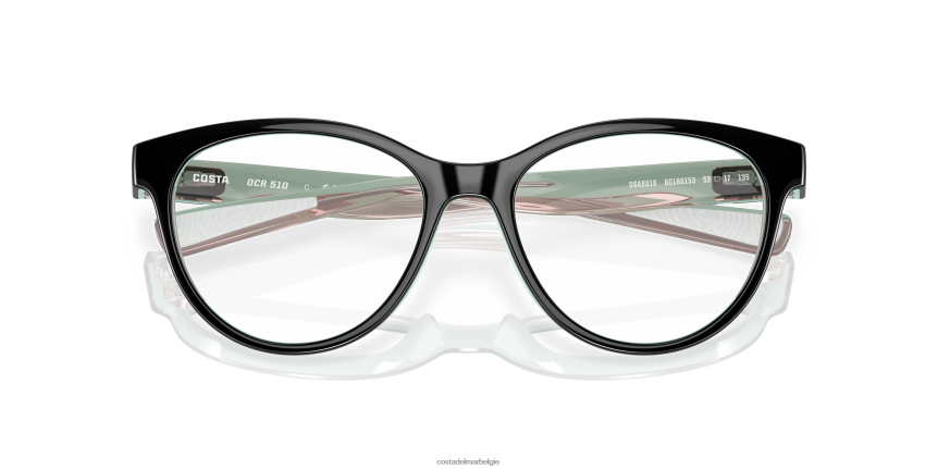 bril zijn Costa Del Mar unisex oceaanrug 510 zwart zeeschuimblush kristal 8VFDF350