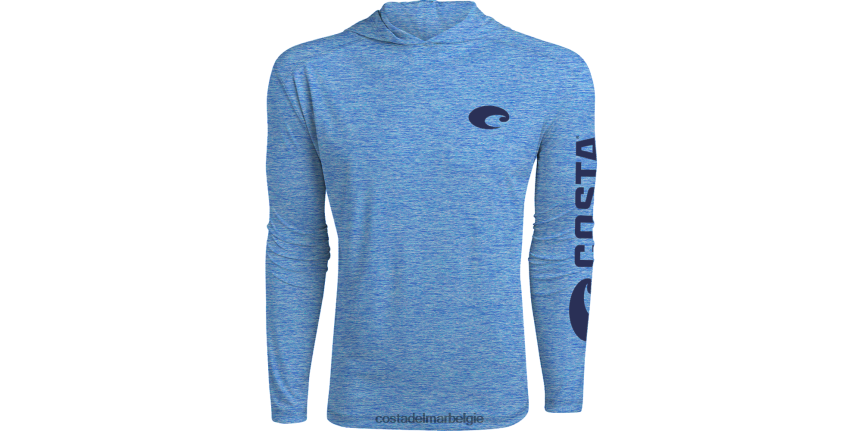 kleding zijn Costa Del Mar Heren technisch met capuchon koningsblauwe heide 8VFDF443