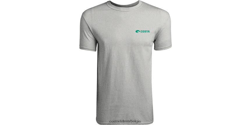 kleding zijn Costa Del Mar Heren embleem bas ss grijs gemêleerd 8VFDF641