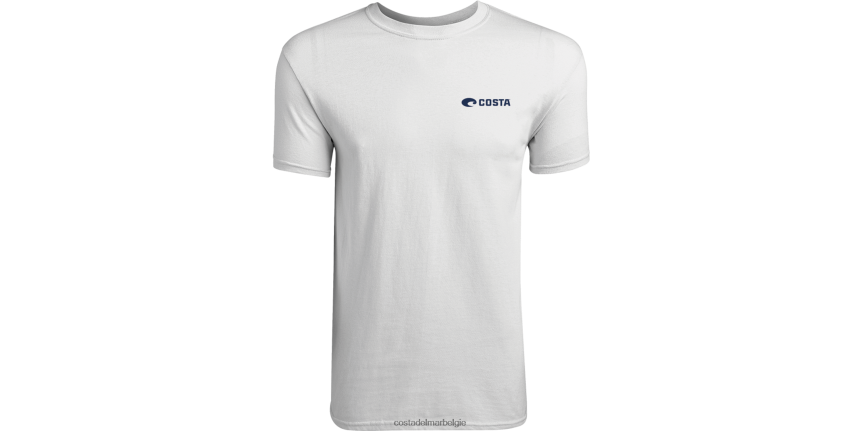 kleding zijn Costa Del Mar Heren met sterren bezaaide forel wit 8VFDF478