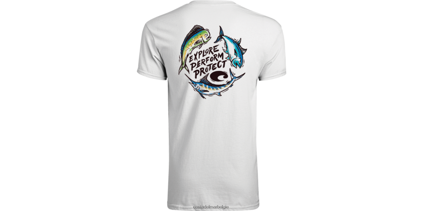 kleding zijn Costa Del Mar Heren offshore beschermen wit 8VFDF575