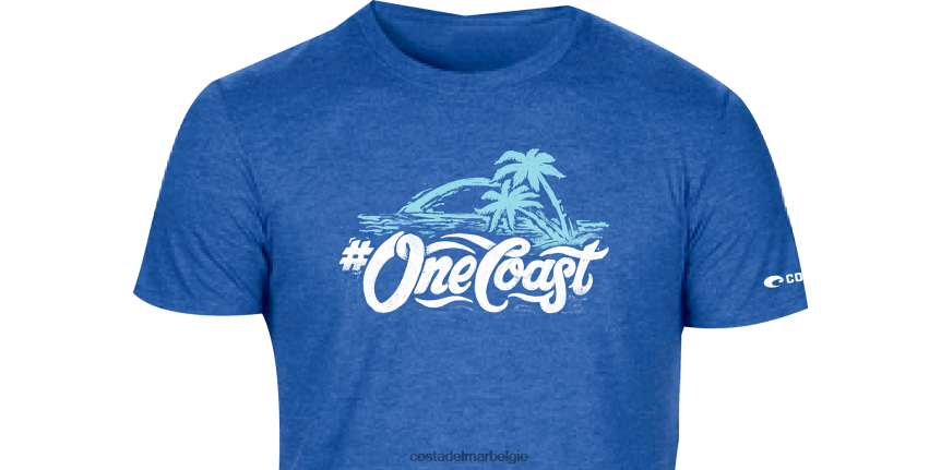 kleding zijn Costa Del Mar Heren #onecoast korte mouw koningsblauw 8VFDF653
