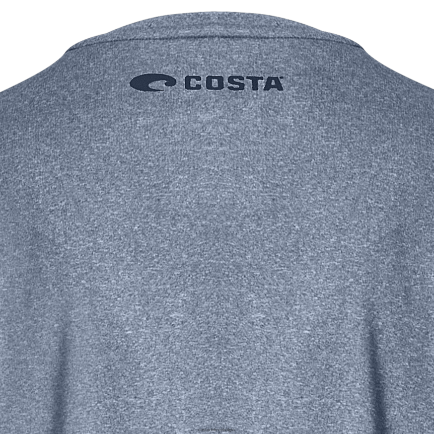 kleding zijn Costa Del Mar Heren reisprestaties l marineblauw gemêleerd 8VFDF456