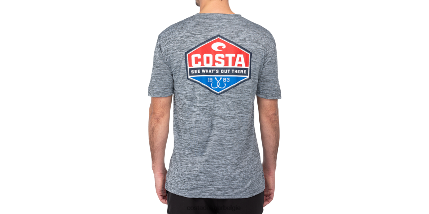 kleding zijn Costa Del Mar Heren technische drie-eenheid grijs 8VFDF651