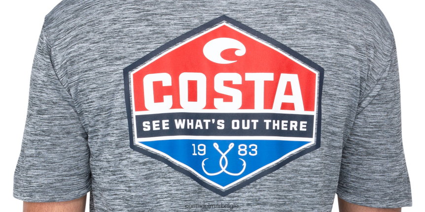 kleding zijn Costa Del Mar Heren technische drie-eenheid grijs 8VFDF651