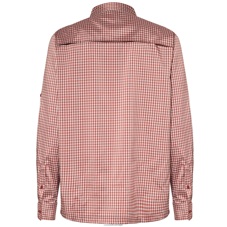 kleding zijn Costa Del Mar Heren visser tech button-down plaid lavarood 8VFDF460