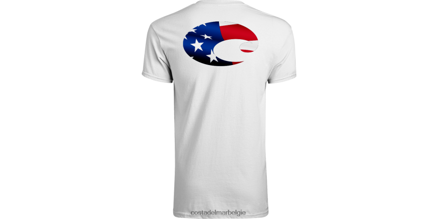 kleding zijn Costa Del Mar Heren vlag wit 8VFDF644