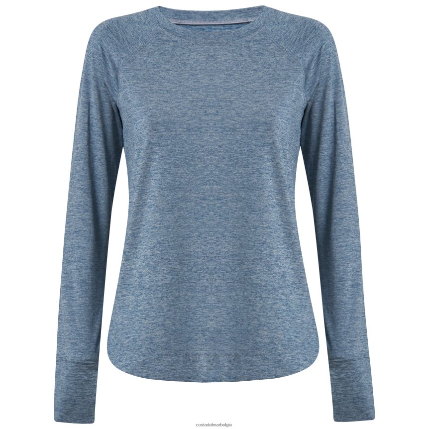 kleding zijn Costa Del Mar vrouwen ls venture-prestatieshirt blauwe marine 8VFDF955