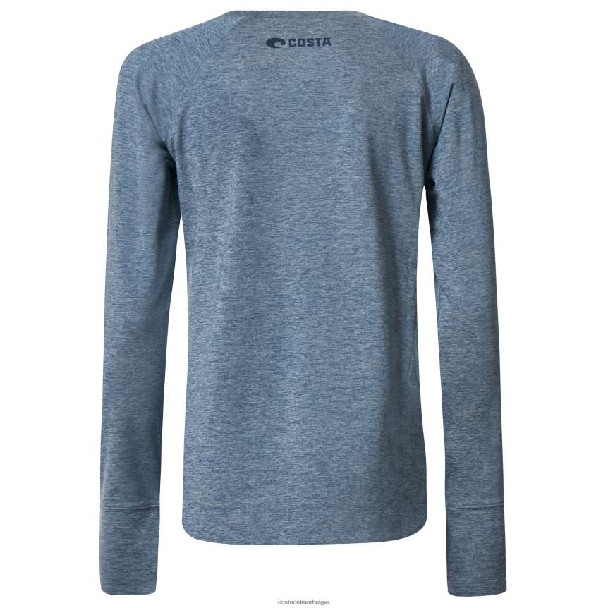 kleding zijn Costa Del Mar vrouwen ls venture-prestatieshirt blauwe marine 8VFDF955