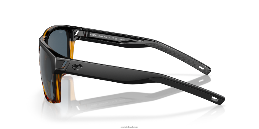 zonnebril zijn Costa Del Mar Heren slap tij zwart/glimmende schildpad 8VFDF253