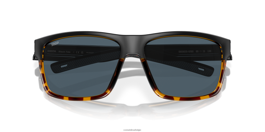 zonnebril zijn Costa Del Mar Heren slap tij zwart/glimmende schildpad 8VFDF253