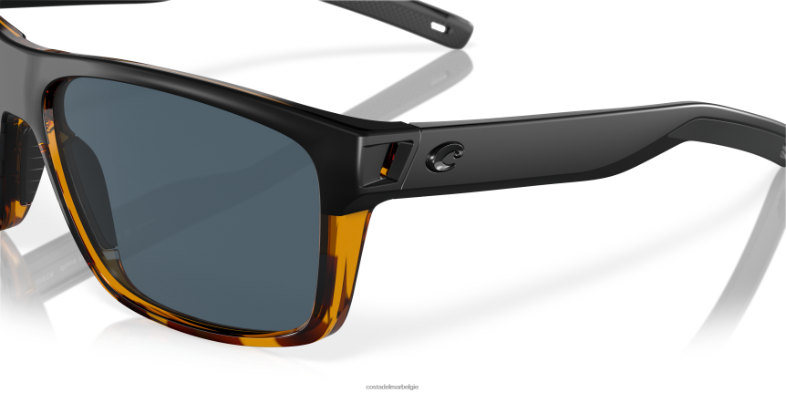 zonnebril zijn Costa Del Mar Heren slap tij zwart/glimmende schildpad 8VFDF253