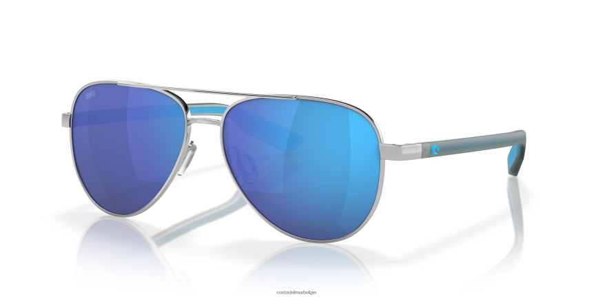 zonnebril zijn Costa Del Mar Heren peli glanzend zilver 8VFDF55