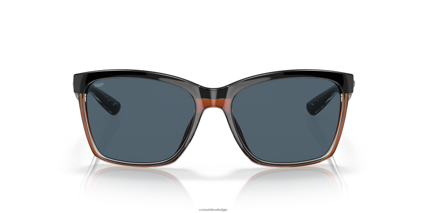 zonnebril zijn Costa Del Mar vrouwen anaa glanzend zwart op bruin 8VFDF886
