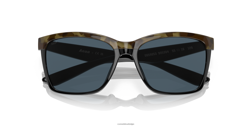 zonnebril zijn Costa Del Mar vrouwen anaa glanzende olijfschildpad op zwart 8VFDF888