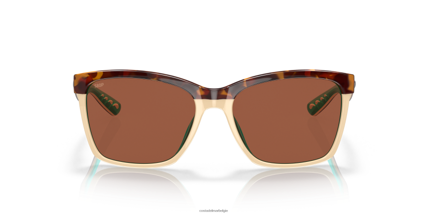 zonnebril zijn Costa Del Mar vrouwen anaa glanzende retro schildpad/crème/mint 8VFDF887